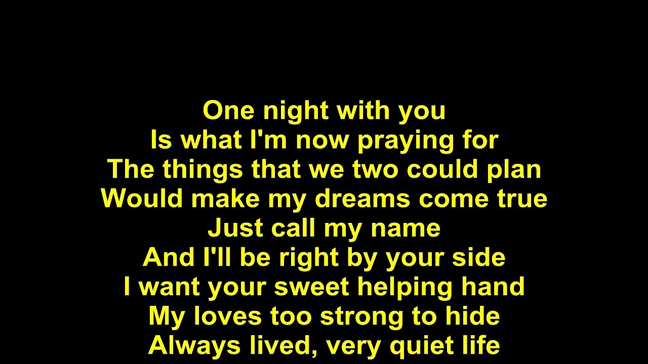 Elvis Presley – One Night Lyrics