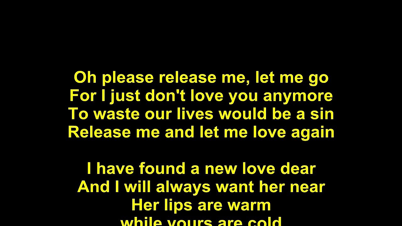 Elvis Presley – Release Me Lyrics