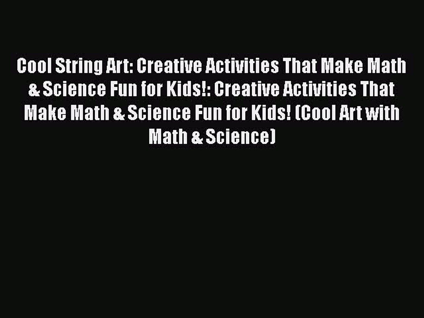 Cool String Art Creative Activities That Make Math Science Fun For Kids Creative Activities - 