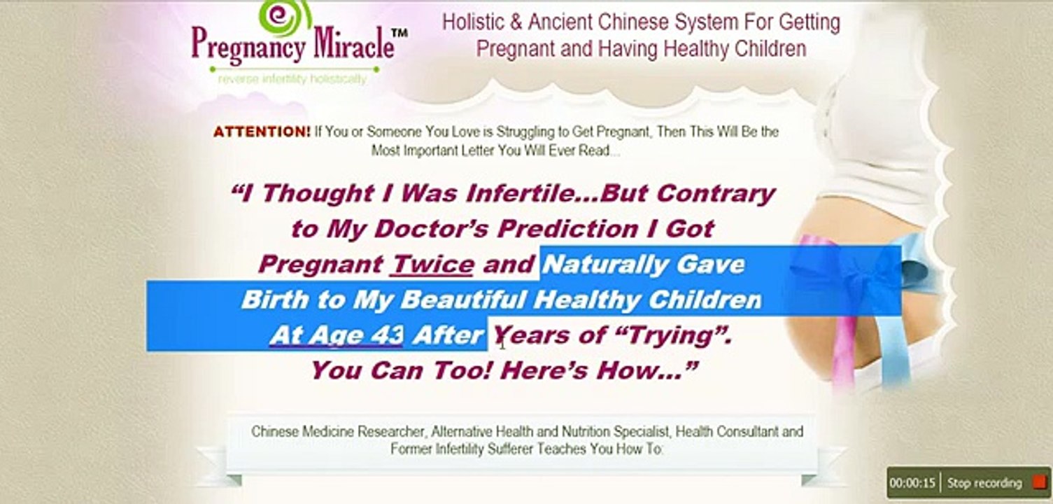 Buy Pregnancy Miracle Review: Reverse Infertility and Get Pregnant Naturally