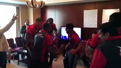 Chris Gayle dancing With Qalandasrs Dubai