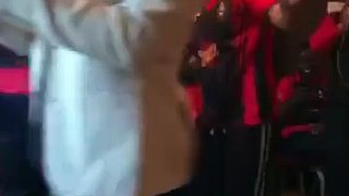 Umar Akmal and Chris Gayle dance in Dressing Room during PSL