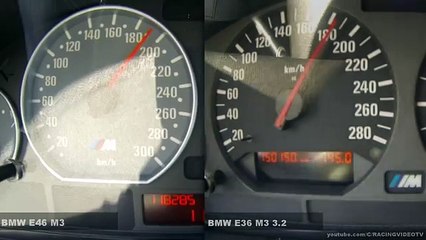 Download Video: BMW E46 M3 vs BMW E36 M3 - Acceleration Test Hızlanma Karşılaştırması