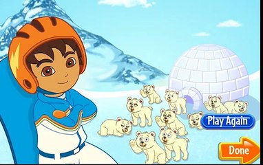 Go Diego Go! Diego va hacer snow board para bajarse de la montaña (juego)