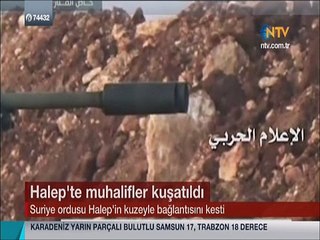 Suriye ordusu Halep'te muhalifleri kuşattı Türkiye'ye yeni göç dalgası başladı