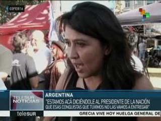 Argentinos mantienen acampada por la liberación de Milagro Sala