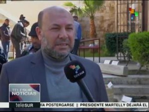 Min. de Turismo de Gaza instala exhibición Tesoros de Palestina