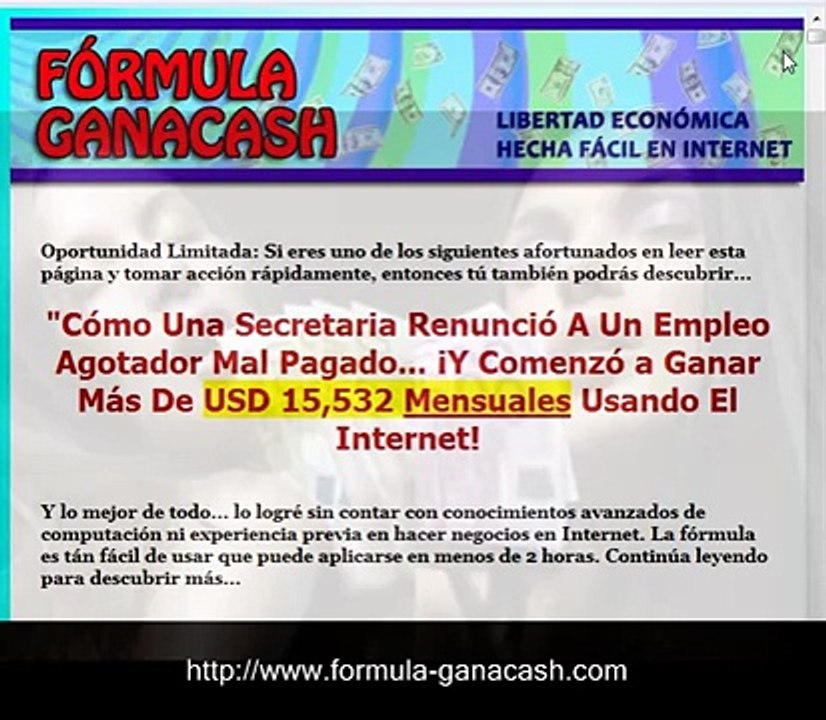Como Ganar Dinero Desde Internet - Formula Ganacash