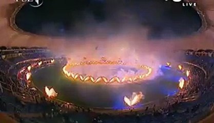 Beautiful Fireworks at PSL song in Dubai stadium
