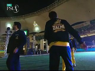 PSL Team Peshawar Zalmi Arive in Stadium In opening Cermony