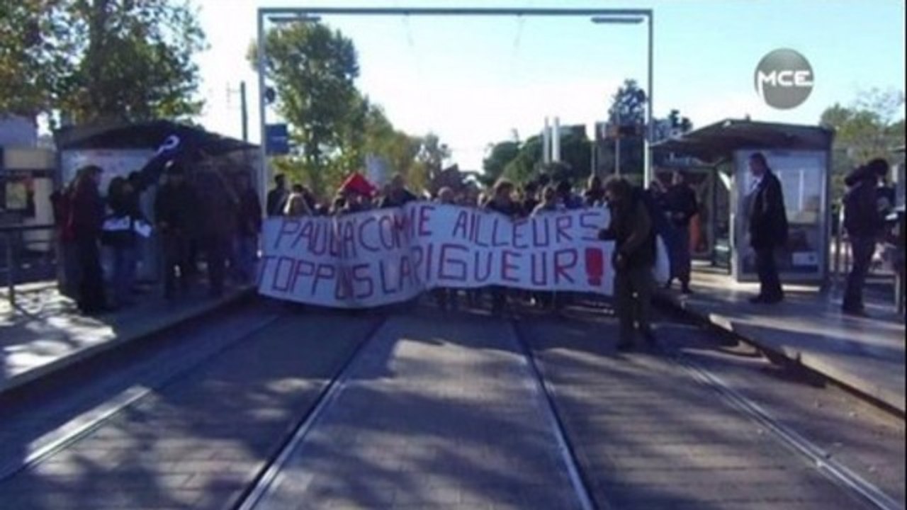 Montpellier III : les étudiants bloquent la fac et manifestent (vidéo MCE)