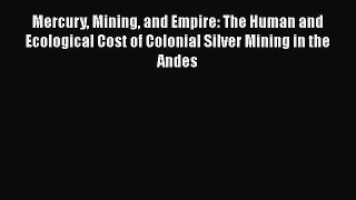 Mercury Mining and Empire: The Human and Ecological Cost of Colonial Silver Mining in the Andes