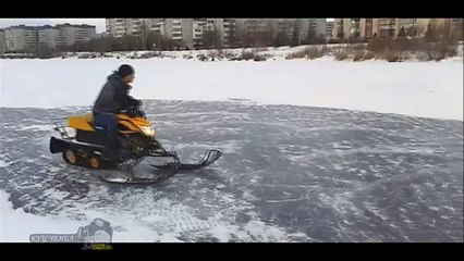 Снегоходы тайга 2014 дрифтинг по льду