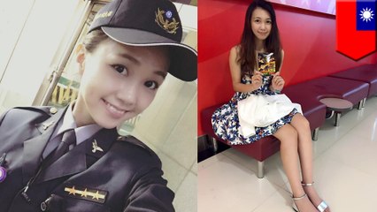 Taiwanese cop with pretty face and long legs becomes Internet sensation