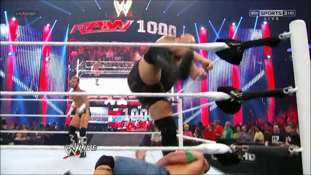 The Rock saves John Cena and gets attacked by CM Punk at 100th Episode of RAW