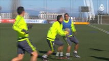 Será que deu certo? Jogadores do Real se arriscam no basquete em treino