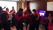 Chris Gayle, Dwayne Bravo and Azhar Ali dance at Lahore Pakistan Super League PSL 2016