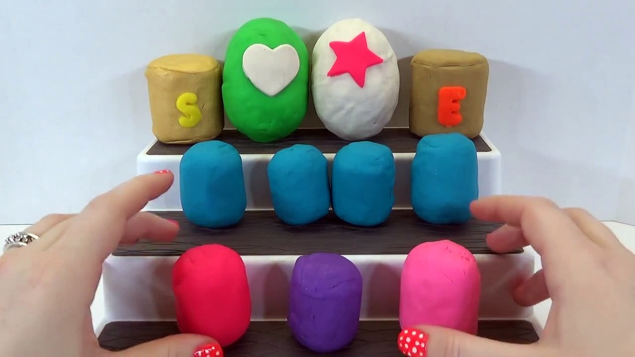 Play Doh Surprise Eggs Frozen Peppa Pig Shopkins Huevos Sorpresa Playdough