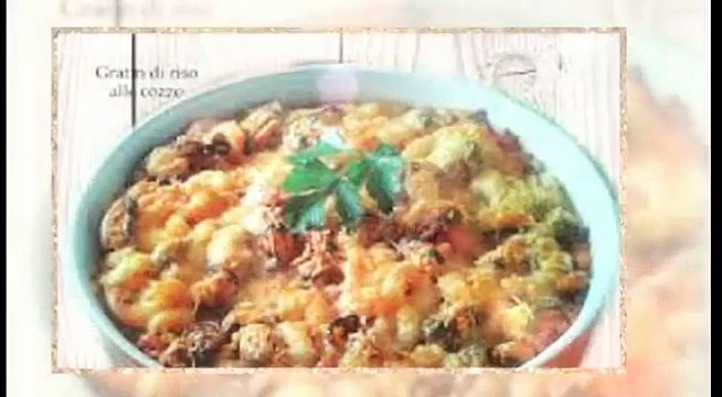 Ricetta veloce Gratin di riso al curry e verza,Quick recipe Gratin of curry rice and cabbage,