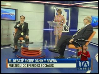 El debate entre Dahik y Rivera fue seguido en redes sociales