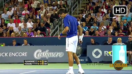 Entrenador aprende a volar durante partido y Nadal acaricia a Nole con una pelota