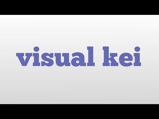 visual kei meaning and pronunciation