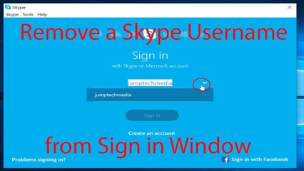 How To Remove a Username From Skype Sign-in Window ?