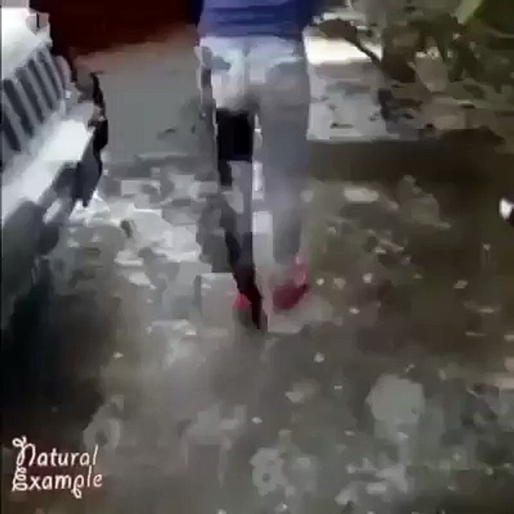 running on slippery road .. must watch heheh...