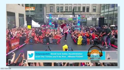 JUSTIN BIEBER GOES OFF DURING TODAY SHOW PERFORMANCE