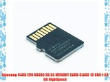 Samsung 64GB EVO MICRO SD XC MEMORY CARD CLASS 10 UHS-I 64 GB HighSpeed