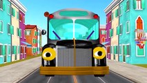 Wheels On The Bus Go Round And Round Nursery Rhymes By Spiderman Hulk Batman Cartoons For Children