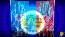 Dragon Ball Xenoverse (PS4) : SSGSS Goku [DLC] Vs SSGSS Vegeta [DLC] Gameplay【60FPS 1080P】