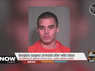 Burglary suspect arrested after wild chase