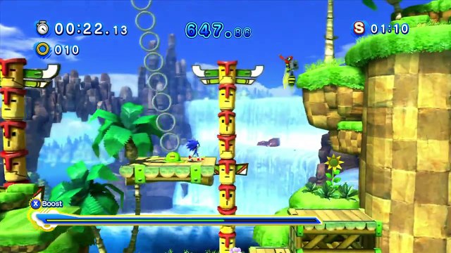 Sonic Generations [HD] - 300% Boost Gauge Challenge (Green Hill Zone)