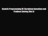 [PDF Download] Genetic Programming III: Darwinian Invention and Problem Solving (Vol 3) [Read]