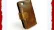 Tuff-Luv - Funda/cartera en piel 'Vintage' para Apple iPhone 5 (con protector de pantalla)