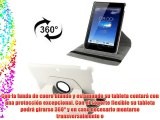 3en1:FUNDA DE CUERO 360º Premium para Asus Memo Pad FHD 10 ME302C en Blanco con una práctica