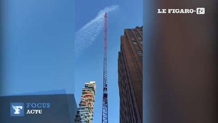 Une grue chute à New York : les images de la construction avant l'accident