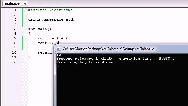 Buckys C++ Programming Tutorials - 7 - Basic Arithmetic