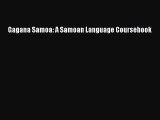 (PDF Download) Gagana Samoa: A Samoan Language Coursebook PDF