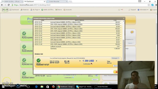 MMM GLOBAL PAYS $1390 usd