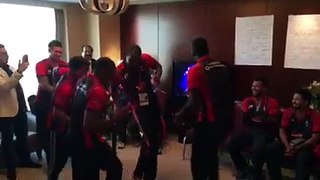 Chris Gayle, Umar Akmal and Other Lahore Qalanders Players dancing on Official Song