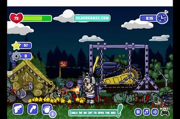 against the hoard of invading zombies