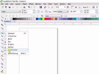 CorelDraw x7 3 point Curve Tool In English