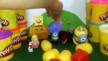 SpongeBob Peppa pig barbie surprise eggs despicable me minions PLAY DOH super mario peppa pig toys