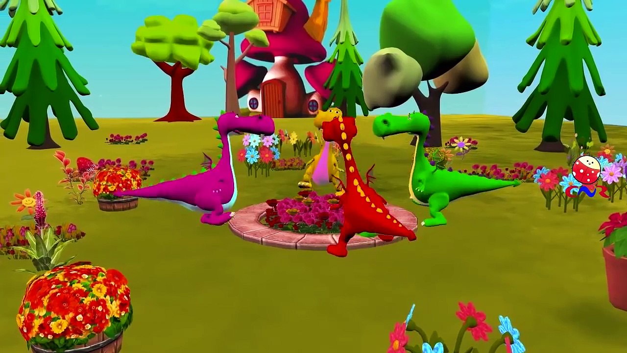 Dinosaurs Finger Family Rhymes for Children | Ringa Ringa Roses | Ding Dong Bell | Rain Ra
