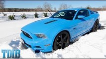Procharged Mustang GT in Snow FAIL!-Why to Never Drive on Summer Tires in Snow