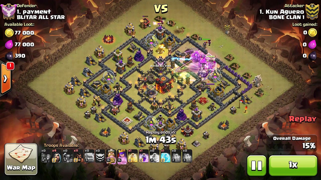 Clash Of Clash Town Hall 10 Amazing Attack 3 star