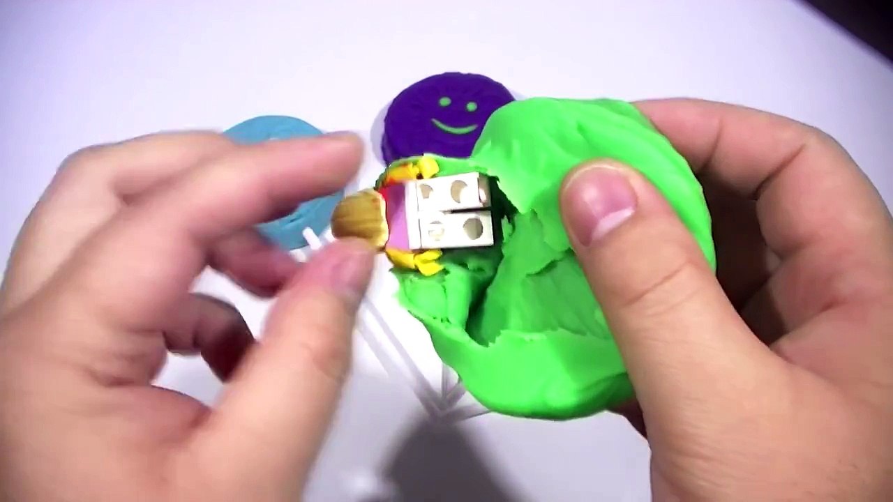 PLAY DOH TOYS - Kinder surprise eggs cars toys peppa pig minions