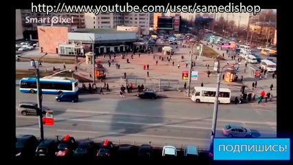 Дебилы на машине привязали авто к троллейбусу;)